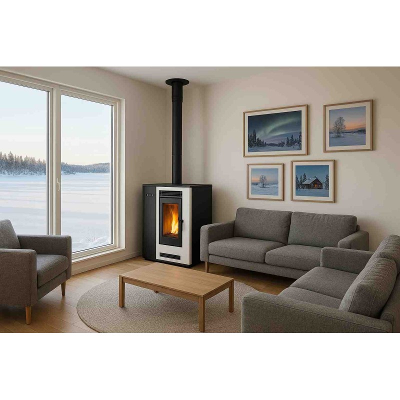 ESTUFA PELLETS PASILLO 8 ECLIPSE CANALIZADA