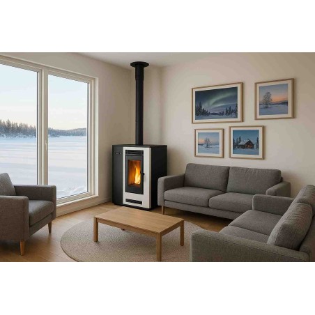 ESTUFA PELLETS PASILLO 8 ECLIPSE CANALIZADA