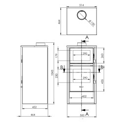 ESTUFA LEÑA LUX HORNO + KIT