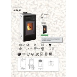 Estufa de Pellets Alfa 12 Blanco