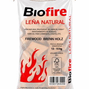SACO DE LEÑA NATURAL 30L BIOFIRE