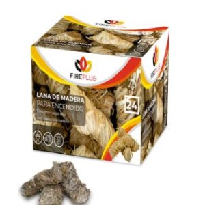 LANA DE MADERA ENCENDIDO FIREPLUS 24 UND